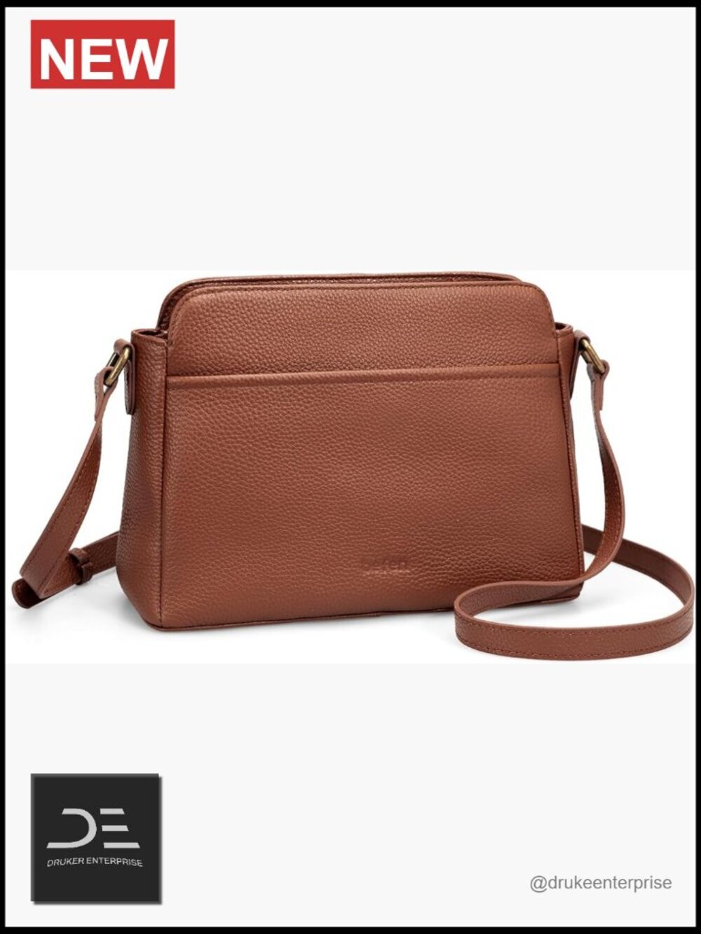 Genuine Leather Anti-Theft Crossbody Bag with RFID Card Slots Small Shoulder